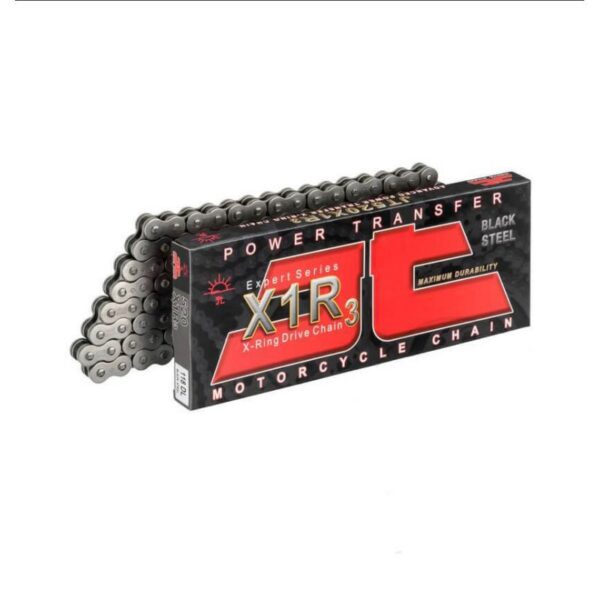Cadena de moto marca JT X-Ring color acero