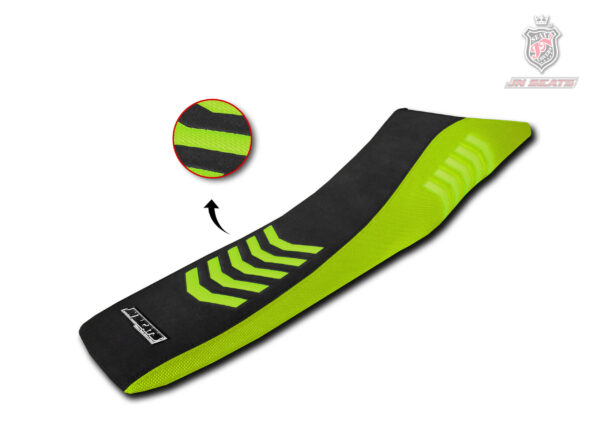 Funda de asiento antideslizante de ante impermeable de color negro y verde flúor para moto Husqvarna 701