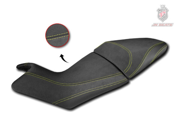 Funda de asiento antideslizante de ante impermeable de color negro para moto Husqvarna Norden 901