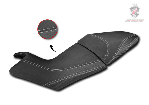 Funda de asiento antideslizante de ante impermeable de color negro para moto Husqvarna Norden 901
