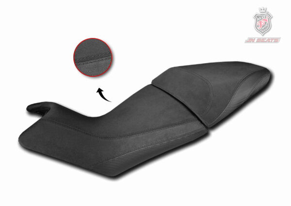 Funda de asiento antideslizante de ante impermeable de color negro para moto Husqvarna Norden 901