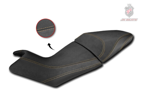 Funda de asiento antideslizante de ante impermeable de color negro para moto Husqvarna Norden 901