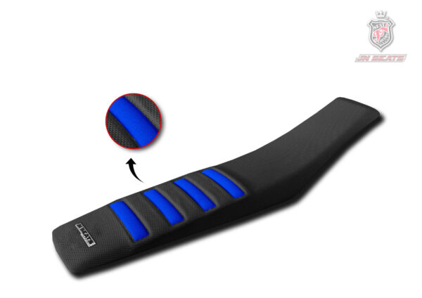 Funda de asiento antideslizante negra y azul para moto Husqvarna motocross