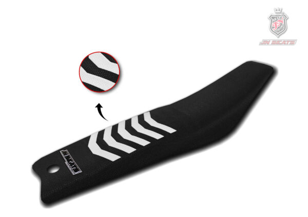 Funda de asiento antideslizante negra y blanca para moto KTM SX 65 de motocross